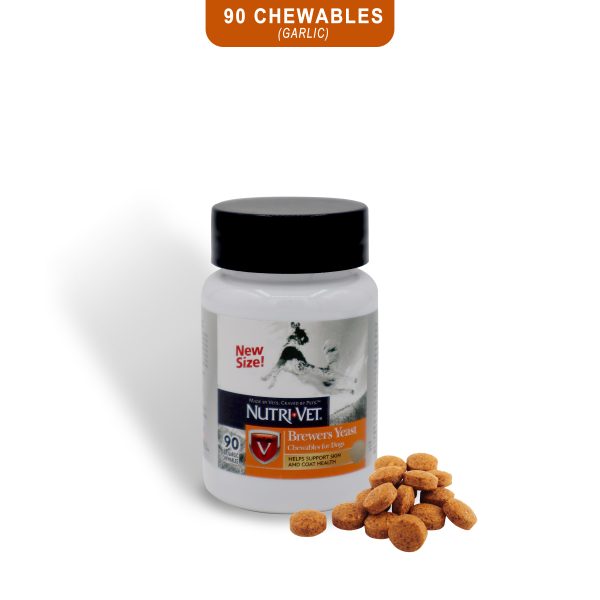 NUTRI-VET Brewers Yeast with Garlic Chewables 90 Tablets